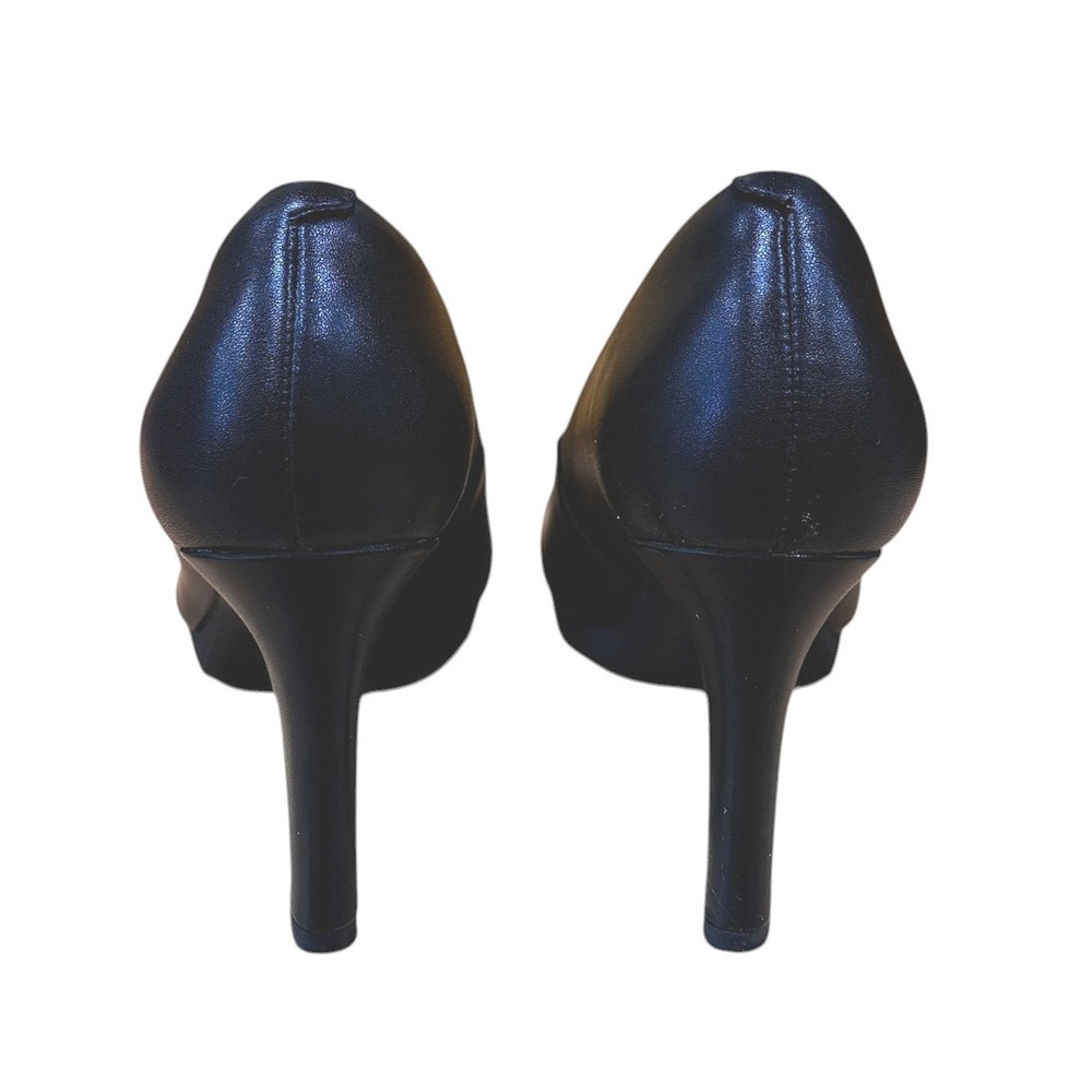 Clarks Collection Adriel Viola Black Leather Platform Pumps Heels Size 10 M - Picture 4 of 9